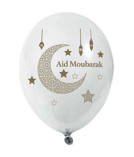 BALLON IMPRIME "AID MOUBARAK" 25-32 cm (x 8)