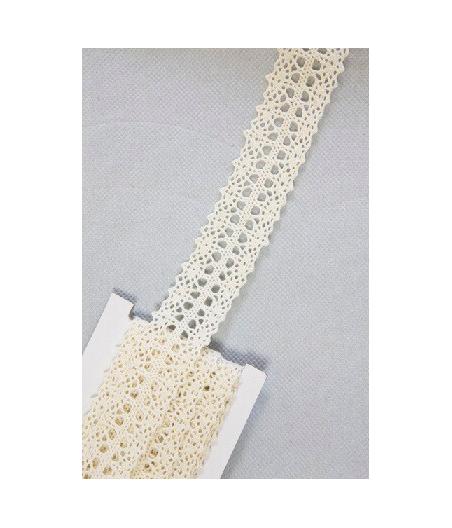 Ruban dentelle ivoire, 3m