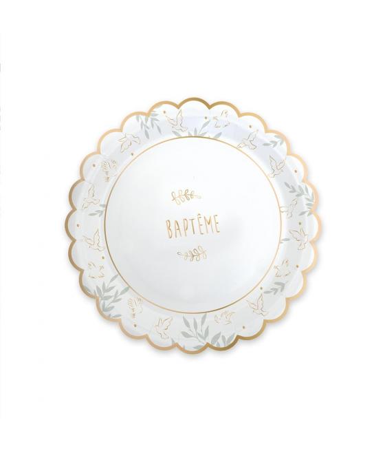 Pack 6 Assiettes Baptême