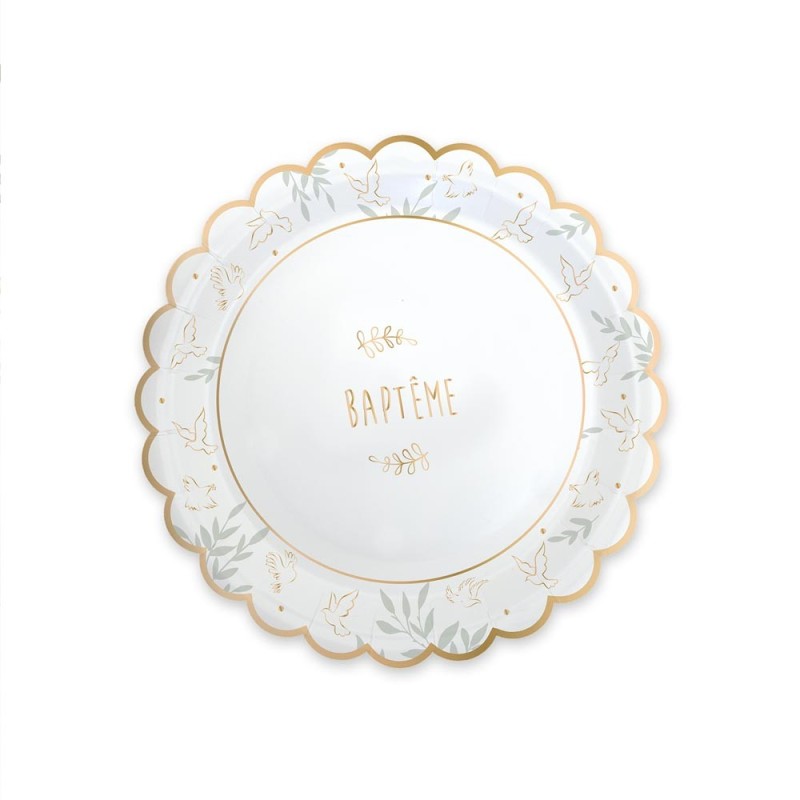 Pack 6 Assiettes Baptême