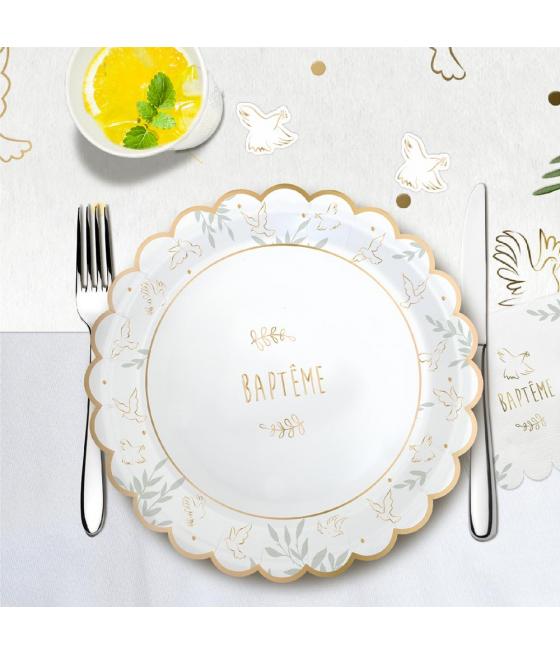 Pack 6 Assiettes Baptême