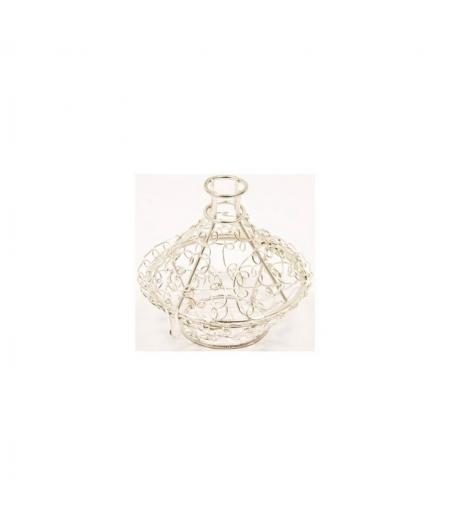 Tagine en métal argent pour dragees