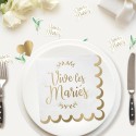 Serviettes Festonnées 10pcs Mariage