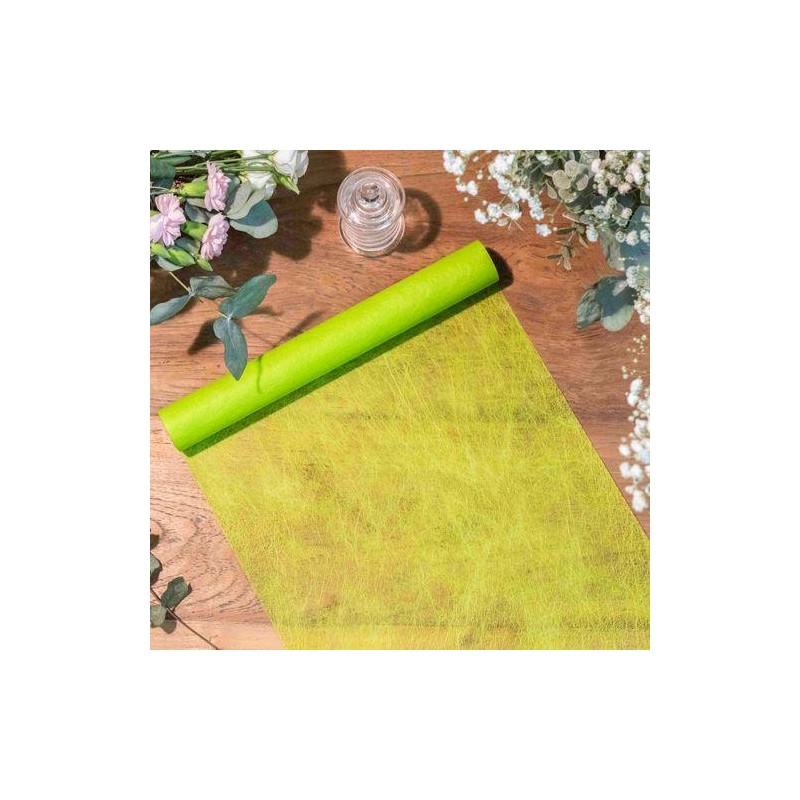 Chemin de Table Intissé Luxe Anis