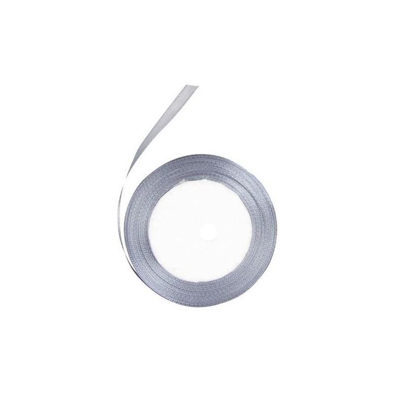 Bobine Ruban Satin Gris