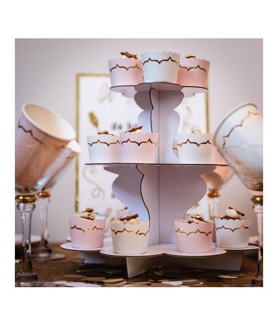 Présentoir 3 Étages en Carton Blanc