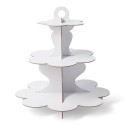 Présentoir 3 Étages en Carton Blanc
