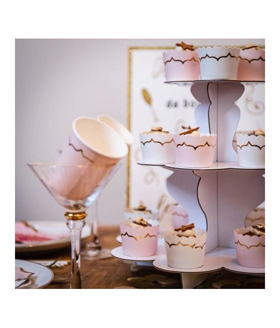 Présentoir 3 Étages en Carton Blanc