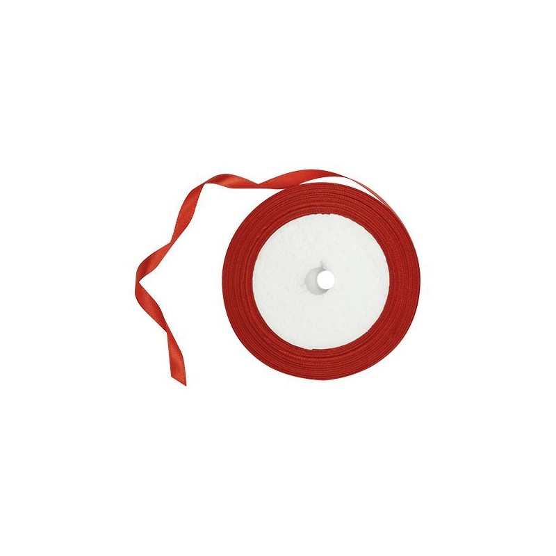 Bobine Ruban Satin Rouge