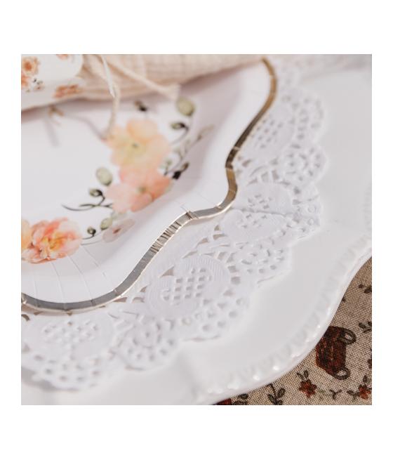 Napperons Dentelle Papier Blanc