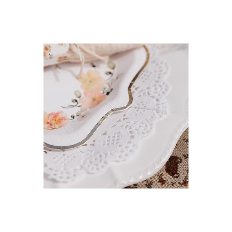 Napperons Dentelle Papier Blanc