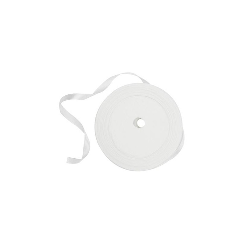Bobine Ruban Satin Blanc