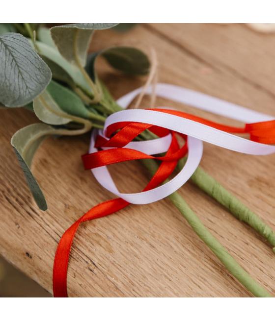 Bobine Ruban Satin Blanc