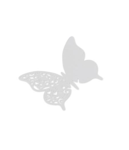 Marque-Verres Papillons Dentelés Blanc