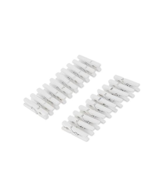 20 Mini Pinces Bois Blanc