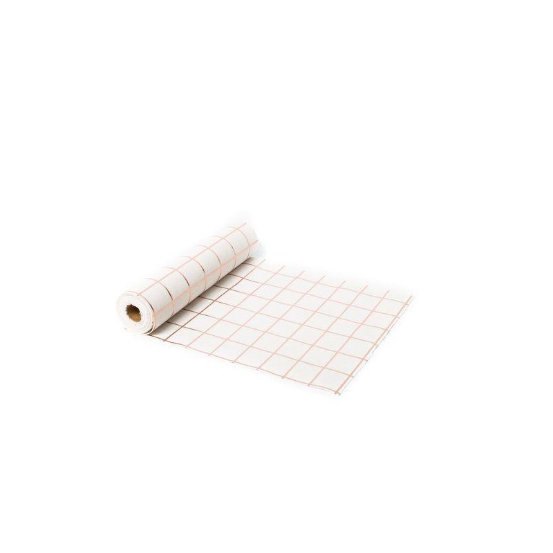 Chemin de Table Carreaux Effet Lin Floqué