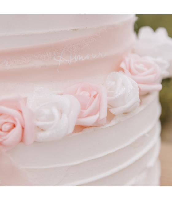 24 Roses Mousse Blanche