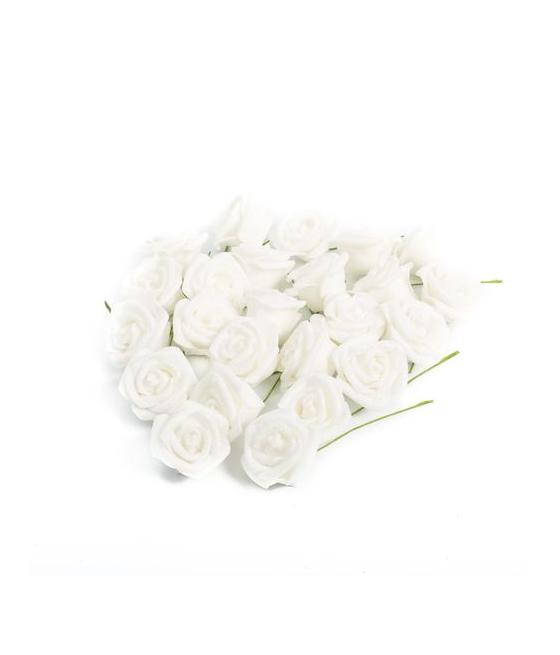 24 Roses Mousse Blanche