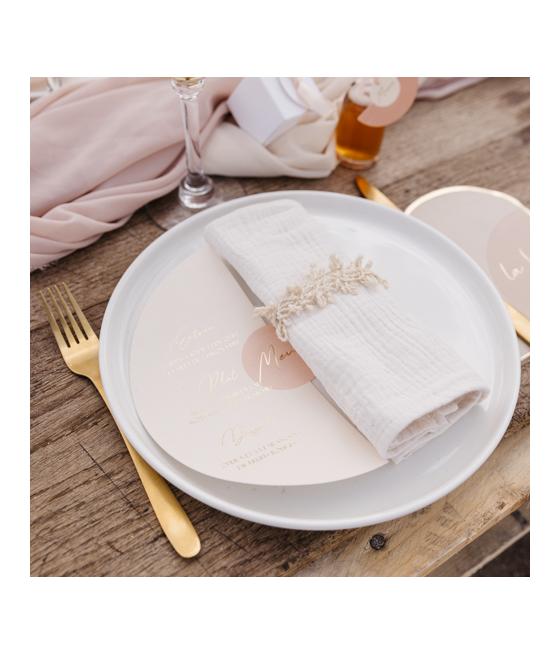 Ruban Ethnique Jute Ivoire