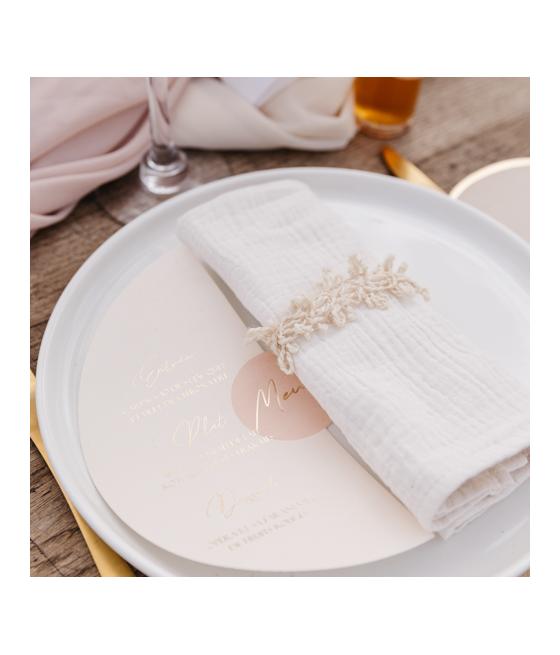 Ruban Ethnique Jute Ivoire