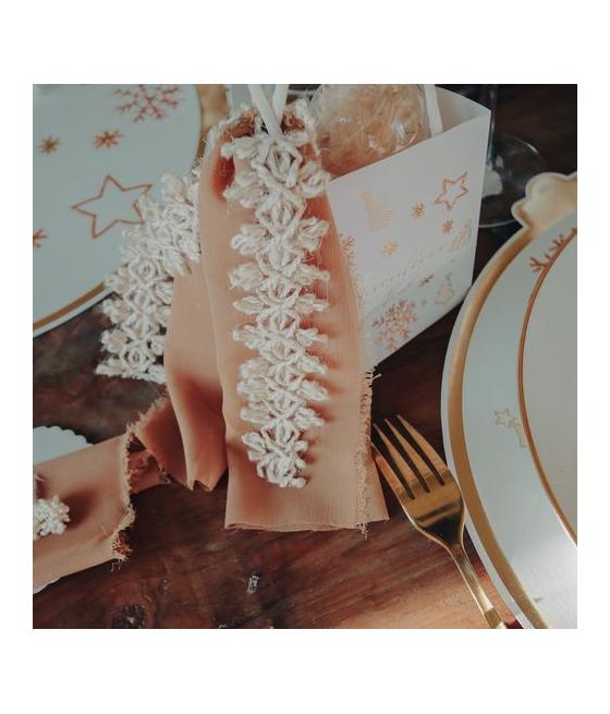 Ruban Ethnique Jute Ivoire