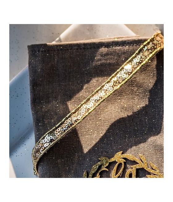 Ruban Adhésif Sequins Or