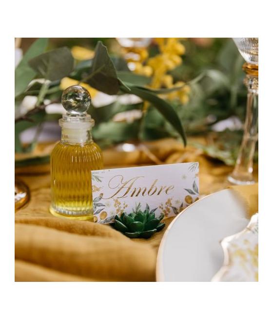 Mignonnette Cabochon + Bouchon en Verre 10x4,5cm 50ml