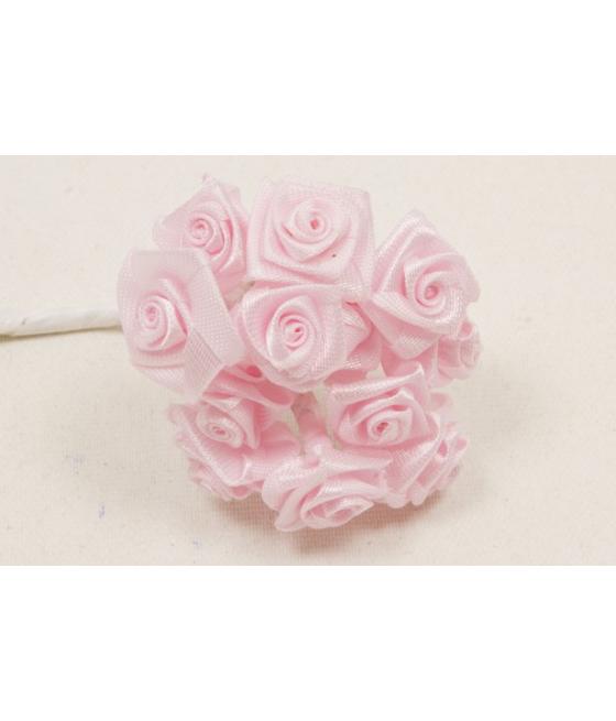 MINI-ROSE EN SATIN ROSE