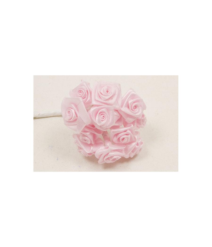MINI-ROSE EN SATIN ROSE