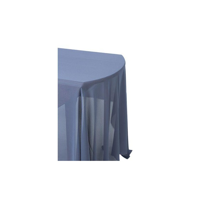 nappe mousseline soie bleu