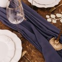 nappe mousseline soie bleu