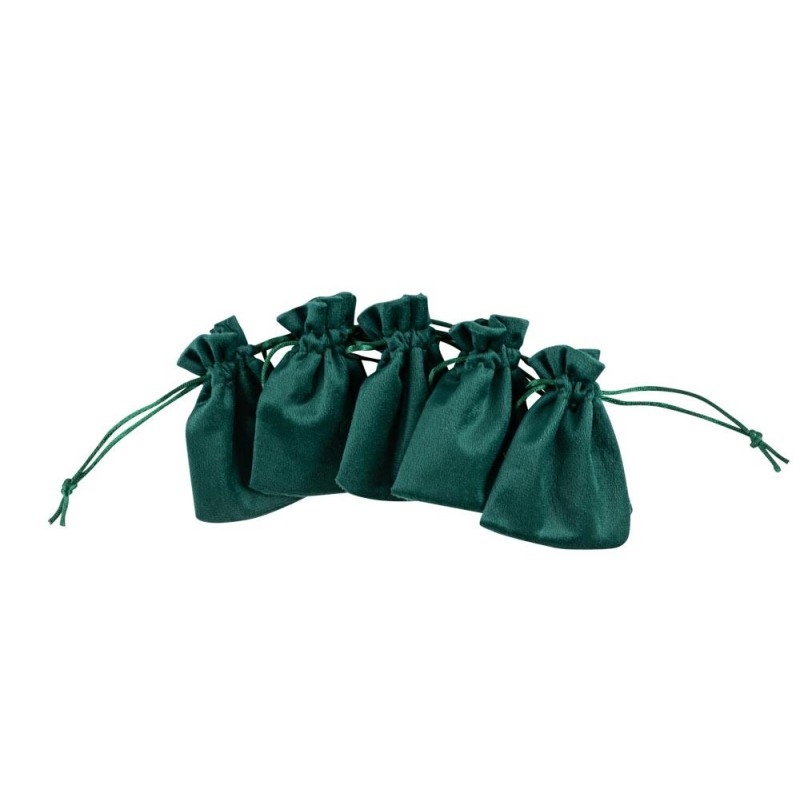 pochons velours vert