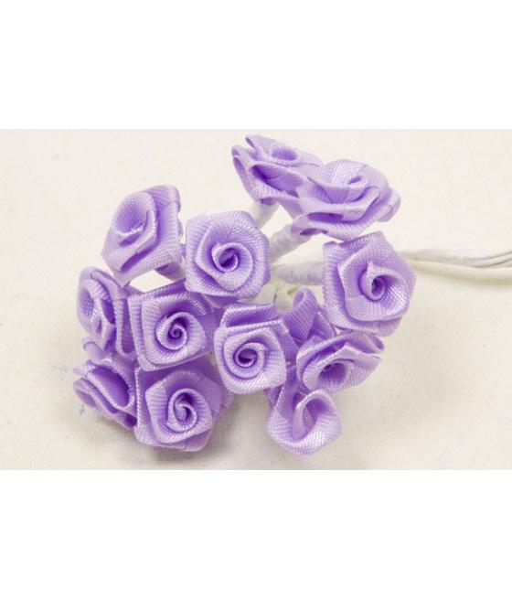 MINI-ROSE EN SATIN PARME