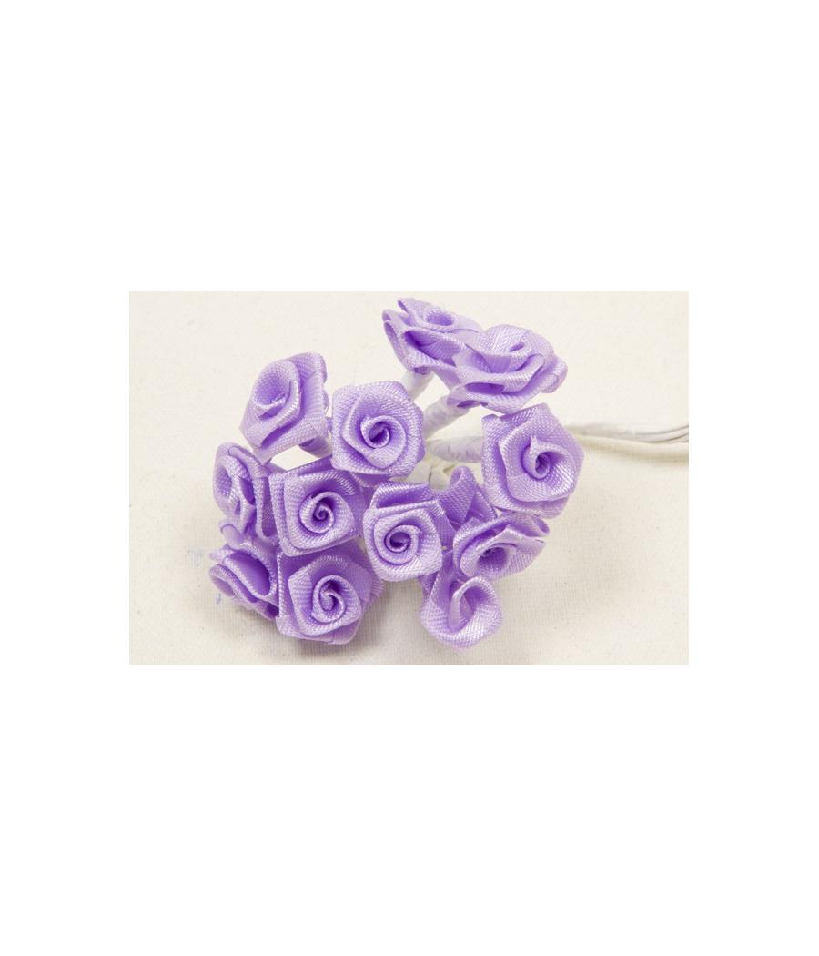MINI-ROSE EN SATIN PARME