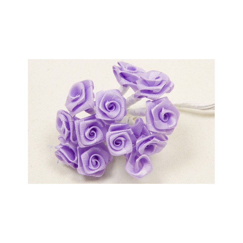 MINI-ROSE EN SATIN PARME