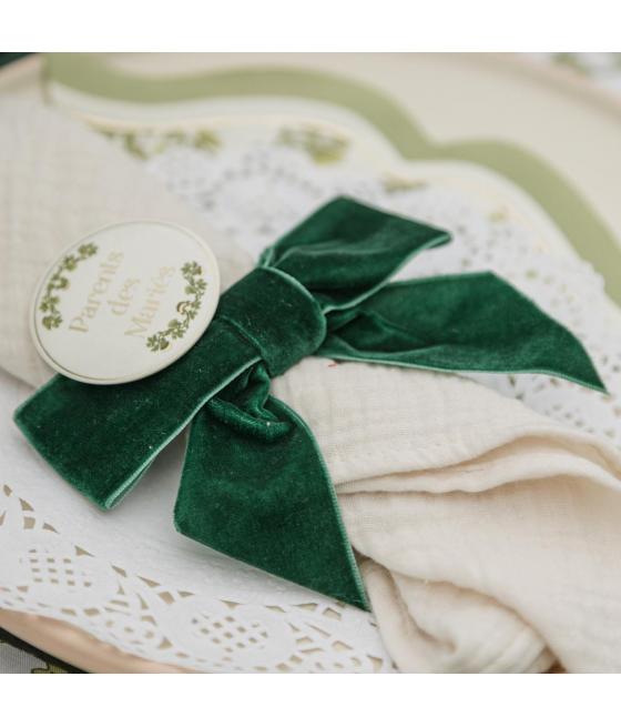 noeuds velours vert anglais