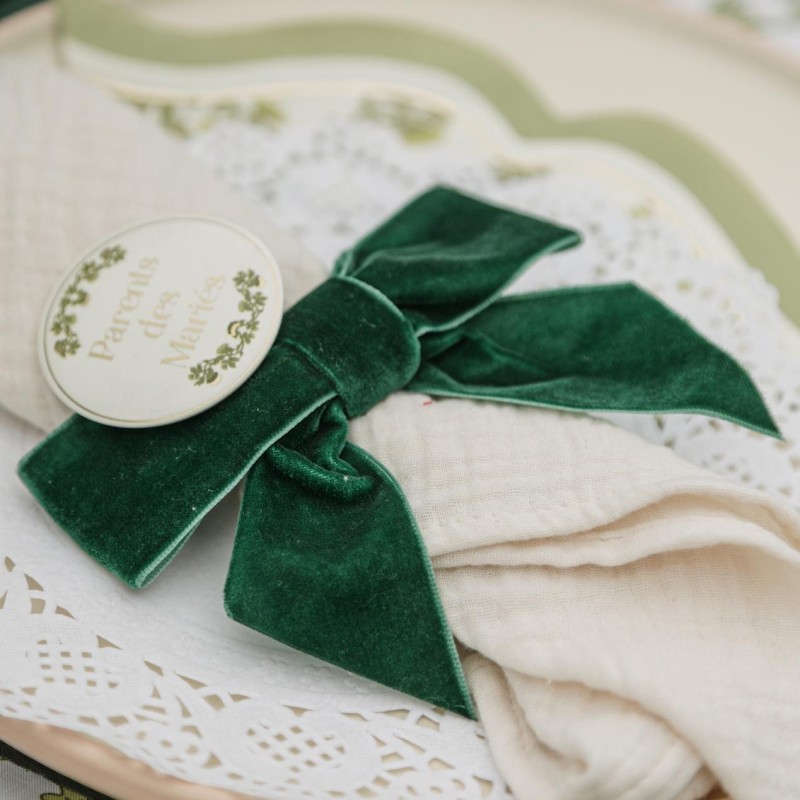 noeuds velours vert anglais