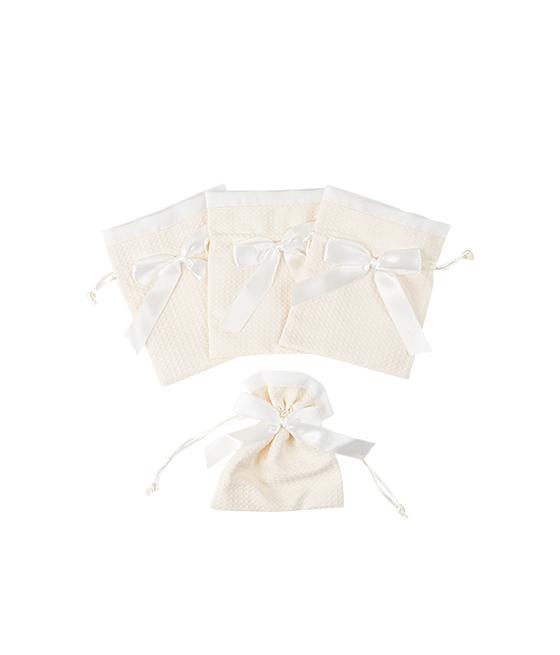 pochons tissu gaufre noeud