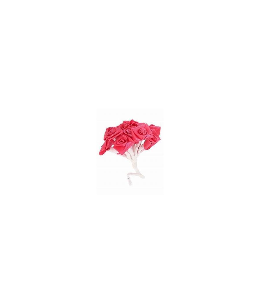 Mini-rose en satin de couleur Fuchsia