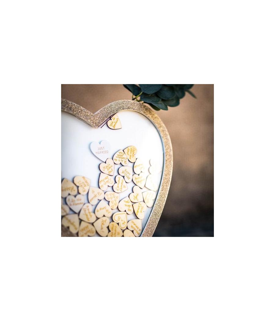 cadre coeur livre d or paillettes