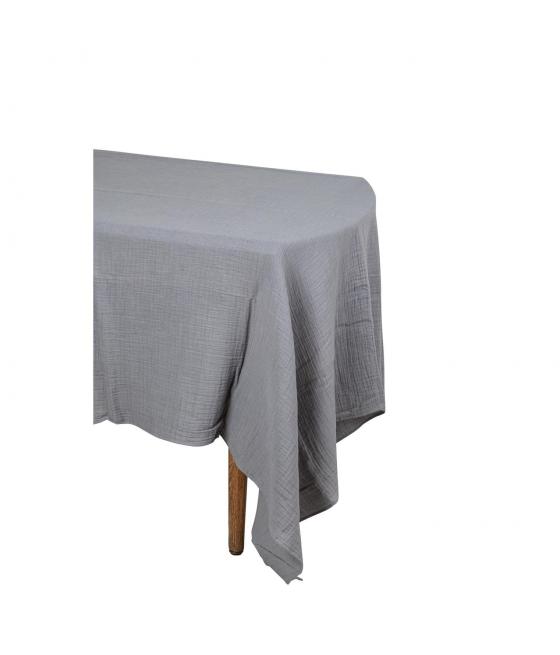 nappe gaze coton bleu