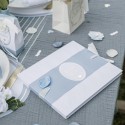 nappe gaze coton bleu