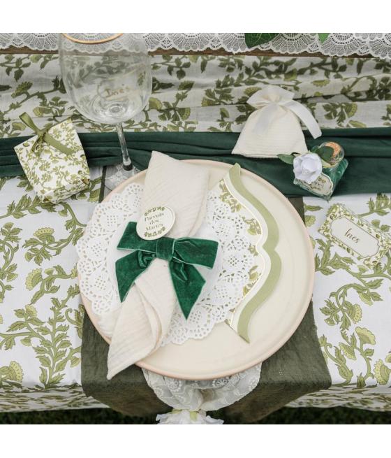 nappe botanica verde blanc pistache