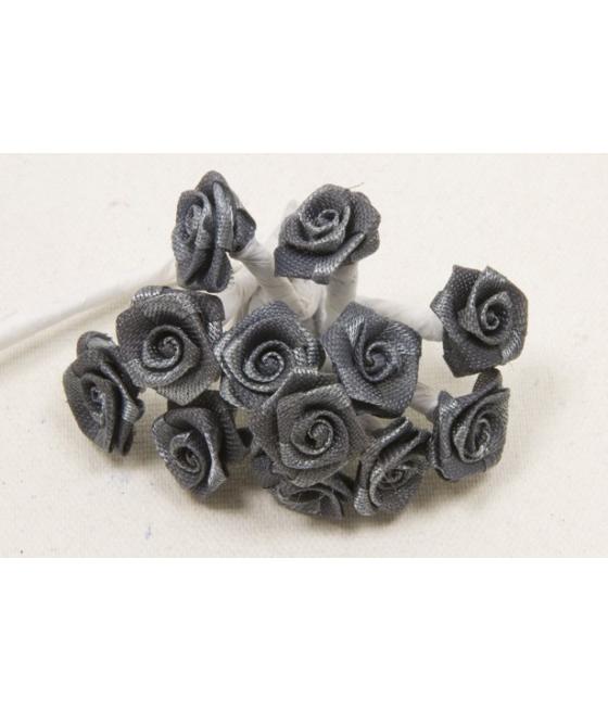 Mini roses en satin (x72)