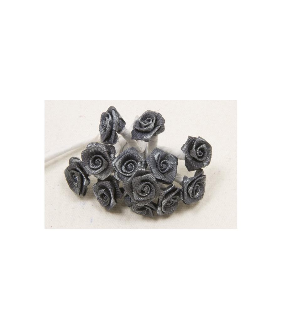 Mini roses en satin (x72)