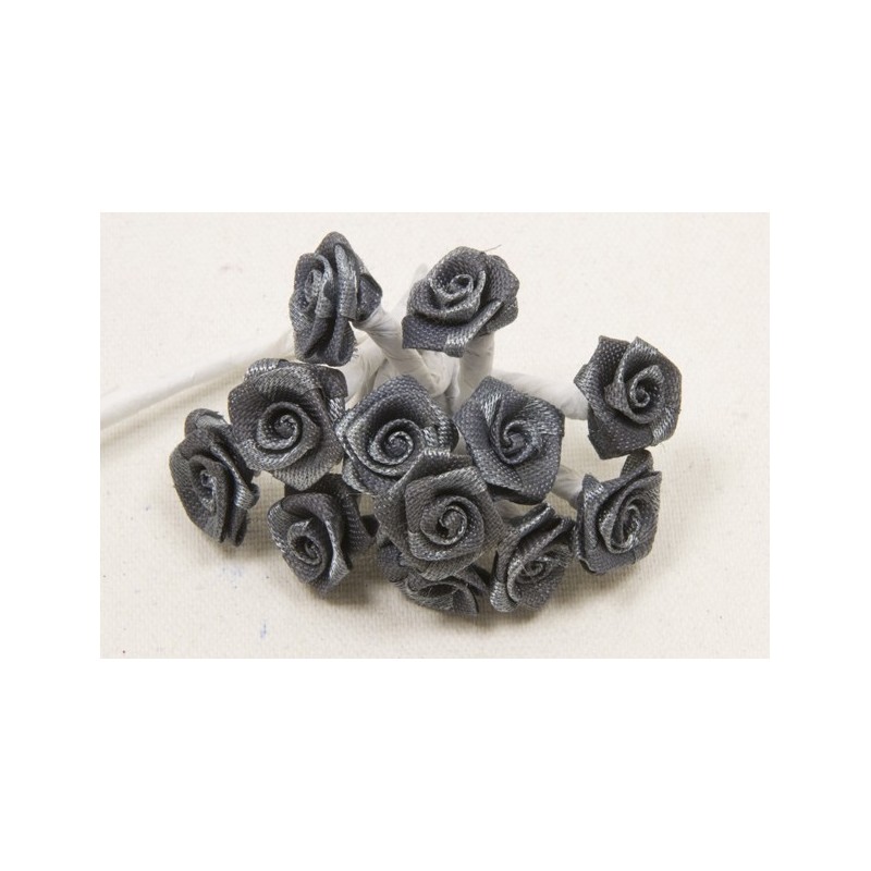 Mini roses en satin (x72)