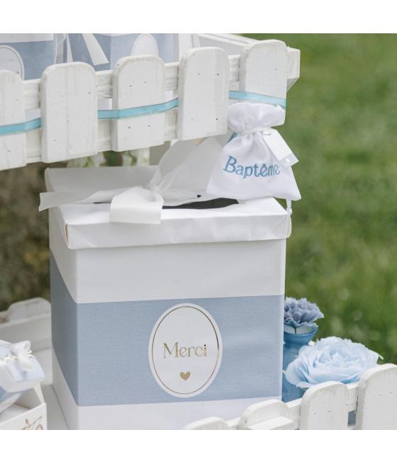 urne merci bapteme Blanc bkeu Orage