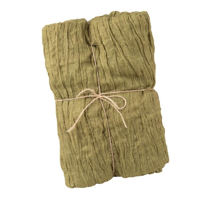 chemin table cheesecloth pistache