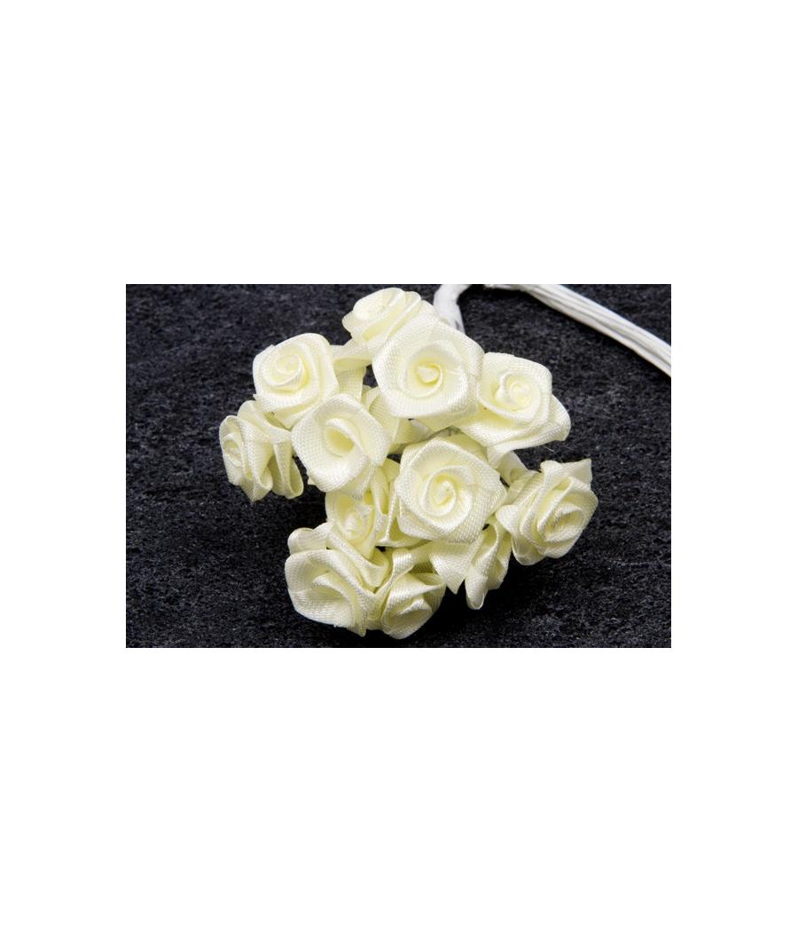 Mini rose ivoire x 72