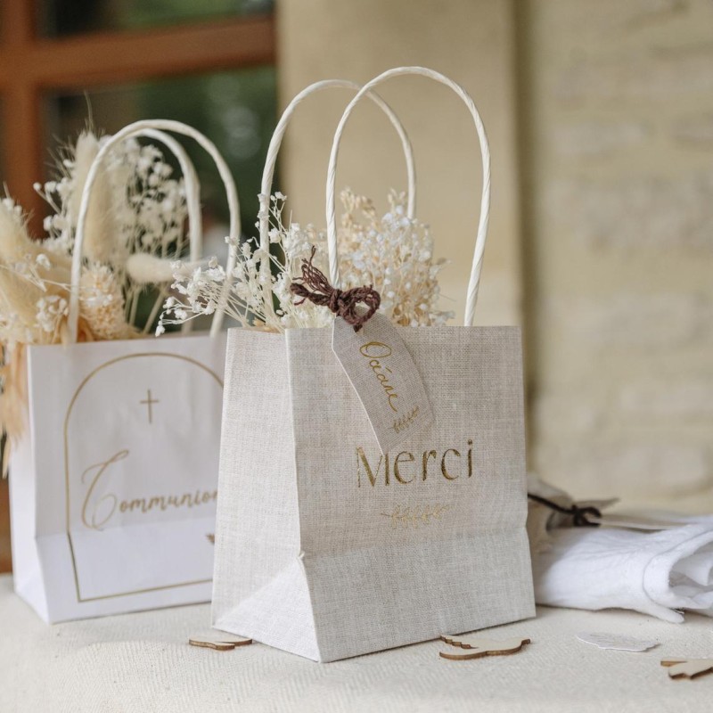6 sacs merci papier